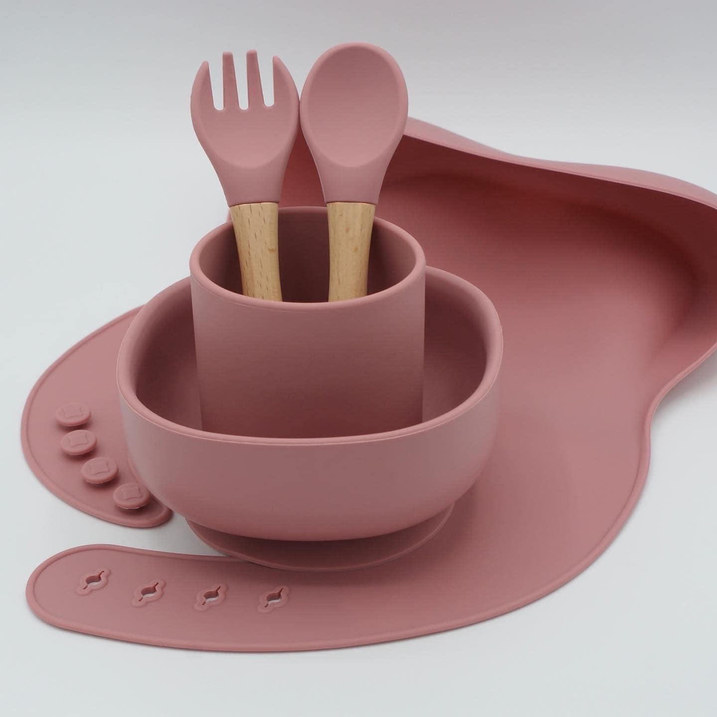Baby/ Children Dinner set in Dark pink
