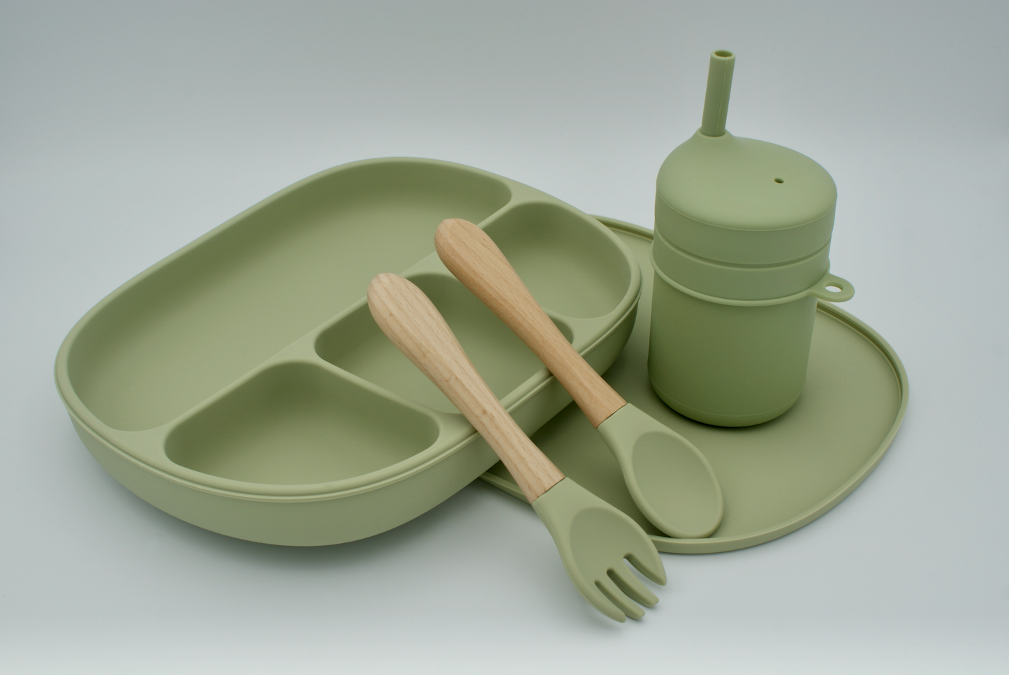 Baby/ Children Dinner set in Green